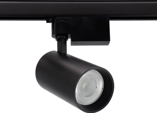 Faro LED 30W Trifase Nero 60° 120lm/W CRI92 no Flickering - BRIDGELUX LED Colore Bianco Naturale 4.000K