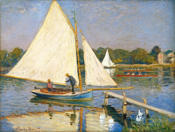 Riproduzione Les canotiers Argenteuil, Claude Monet