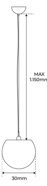 Sfera Illuminabile Sospesa da 30cm IP44