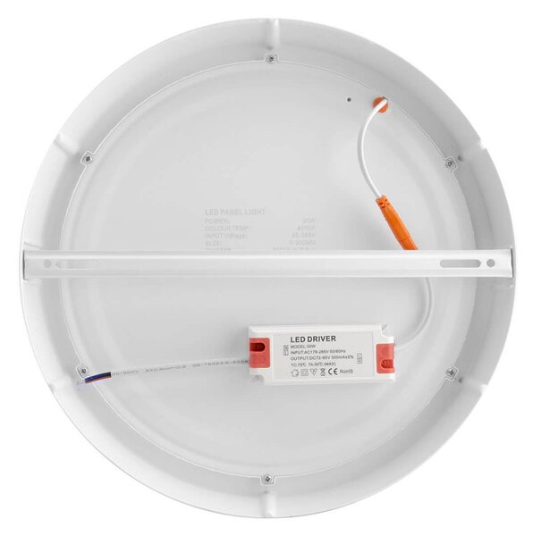 Plafoniera LED Rotonda 30W 3.000lm Ø300mm Osram chip LED