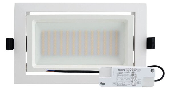 Faro LED da Incasso 44W Foro 210x130 Bianco con driver Philips Colore Bianco Naturale 4.000K
