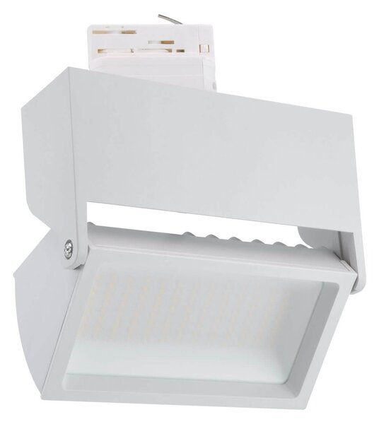 Faro LED 44W Rettangolare per Binario Trifase 100° Bianco con driver Philips No Flickering CRI92 Colore Bianco Caldo 3.000K