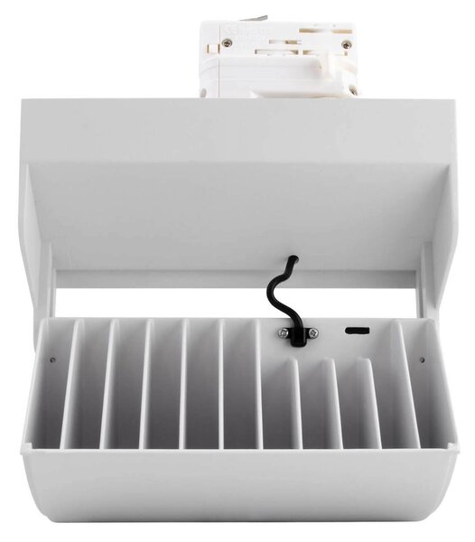Faro LED 44W Rettangolare per Binario Trifase 100° Bianco con driver Philips No Flickering CRI92 Colore Bianco Caldo 3.000K