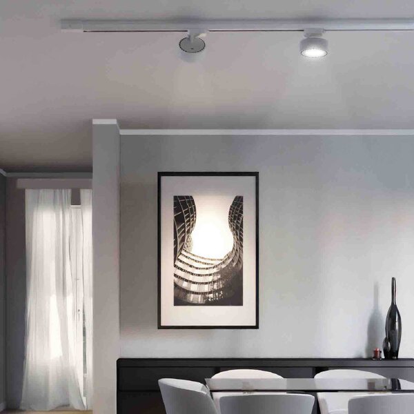 Faro LED 36W Slim per Binario Trifase Orientabile 60° Bianco CCT Bianco Variabile Colore Bianco Variabile CCT