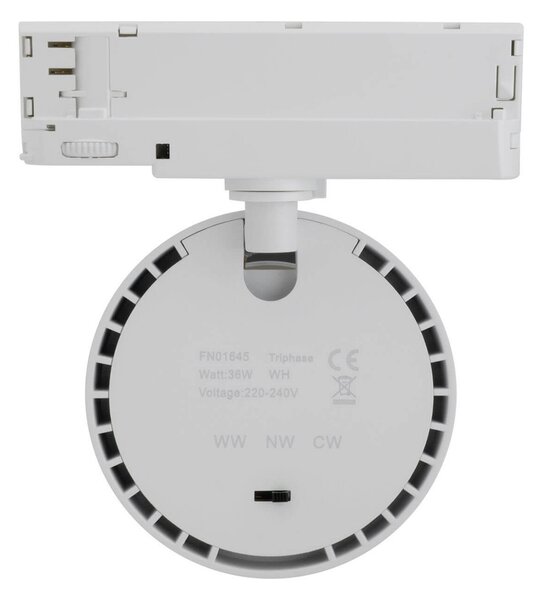 Faro LED 36W Slim per Binario Trifase Orientabile 60° Bianco CCT Bianco Variabile Colore Bianco Variabile CCT