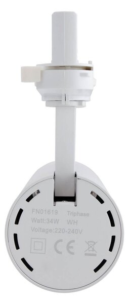 Faro LED 34W per Binario Trifase 38° + 60° Bianco con driver Philips CRI92 Colore Bianco Naturale 4.000K