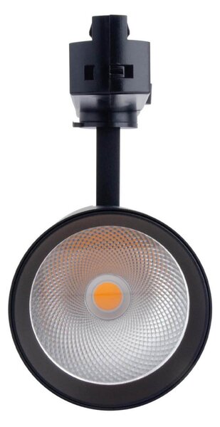 Faro LED 40W Monofase Nero 38°e 60° 130LM/W CRI92 no Flickering Colore Bianco Naturale 4.000K