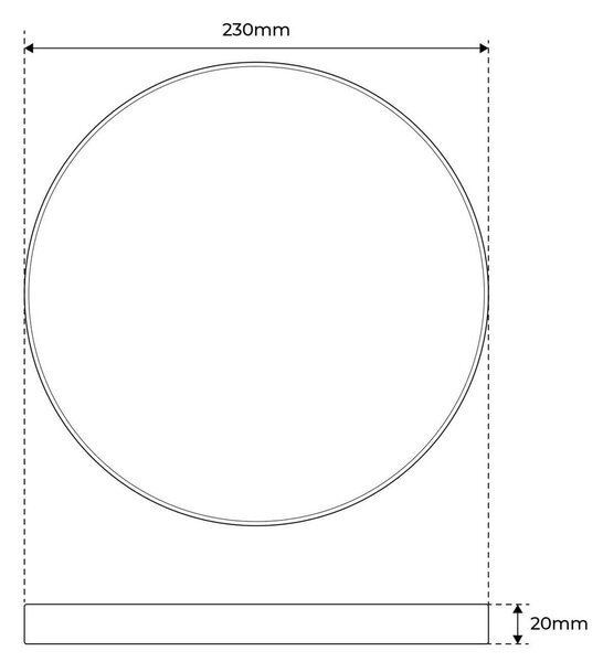 Plafoniera LED 24W Rotonda Ø230mm IP54 Bianco Slim Dimmerabile