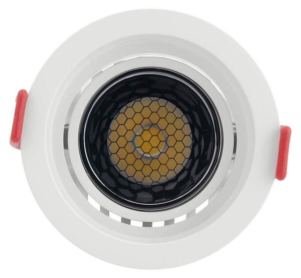 Faro LED da Incasso 12W Orientabile CRI92 Foro Ø75mm Bianco CCT UGR11 Colore Bianco Variabile CCT