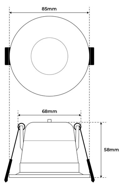 Faro LED da Incasso 8W Foro Ø75mm Nero IP65 CCT Bianco Variabile Colore Bianco Variabile CCT