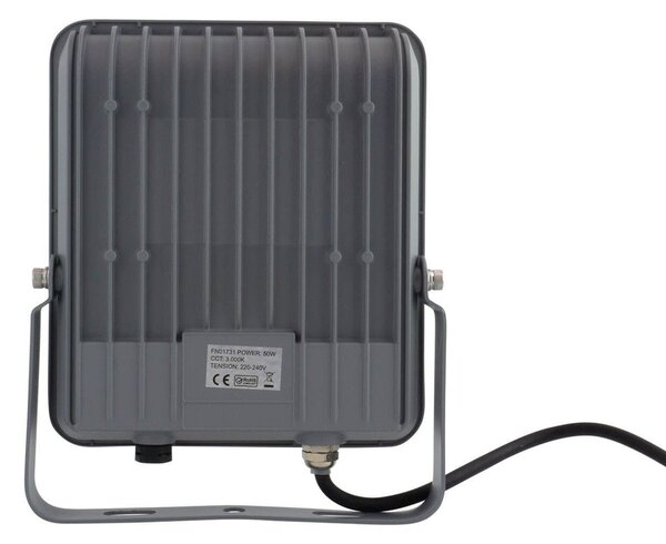 Proiettore LED 50W IP65 145lm/W con Osram chip LED Colore Bianco Caldo 3.000K