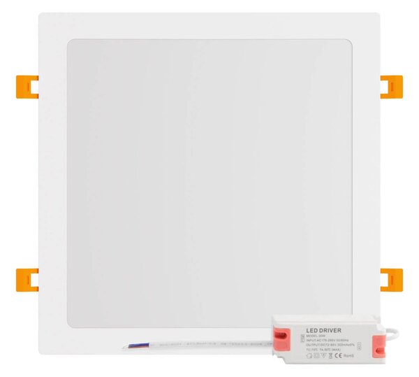 Pannello LED Quadrato 30W 3.000lm Foro 280x280mm Osram chip LED Colore Bianco Naturale 4.000K