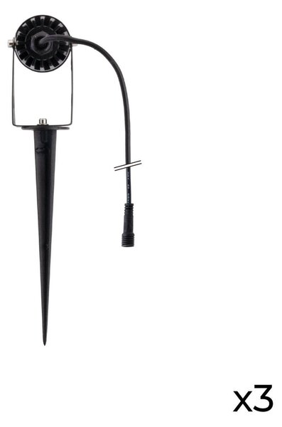 Kit 3 Faretti LED Solare con Picchetto 3x5W con Telecomando incluso Colore Bianco Naturale 4.000K