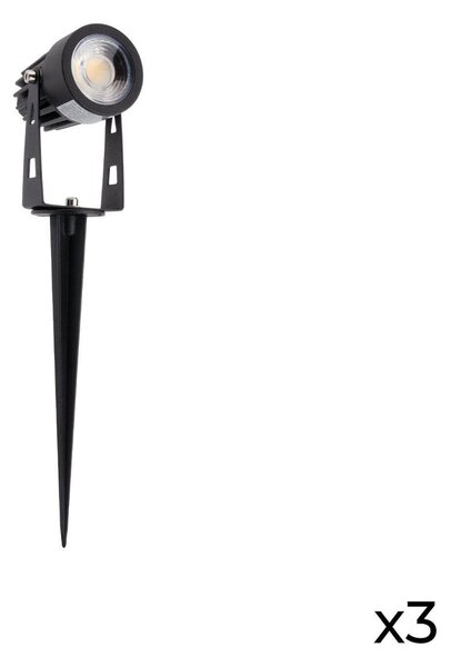Kit 3 Faretti LED Solare con Picchetto 3x5W con Telecomando incluso Colore Bianco Naturale 4.000K
