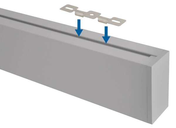Plafoniera Lineare Alluminio da soffitto per Striscia LED 1 e 2 metri Variante Lunghezza 1 Metro