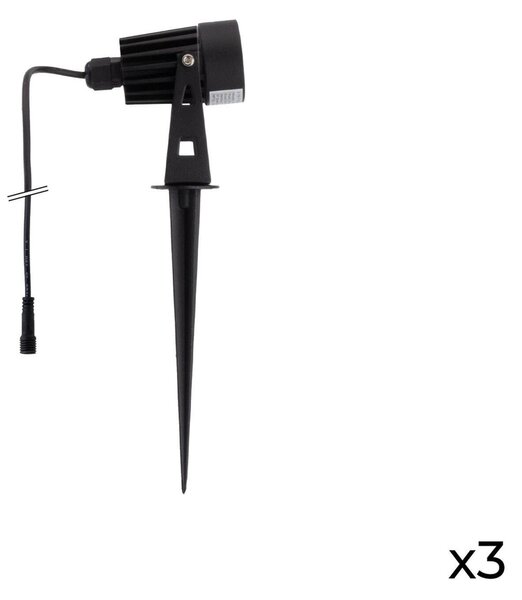 Kit 3 Faretti LED Solare con Picchetto 3x5W con Telecomando incluso Colore Bianco Naturale 4.000K