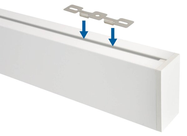 Plafoniera Lineare Bianca da soffitto in Alluminio per Striscia LED 1 e 2 metri Variante Lunghezza 2 Metri