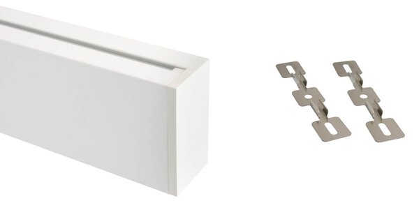 Plafoniera Lineare Bianca da soffitto in Alluminio per Striscia LED 1 e 2 metri Variante Lunghezza 1 Metro