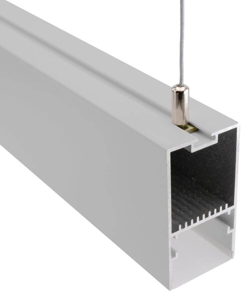 Profilo Lineare Alluminio a Sospensione per Striscia LED 1m e 2m Variante Lunghezza 1 Metro