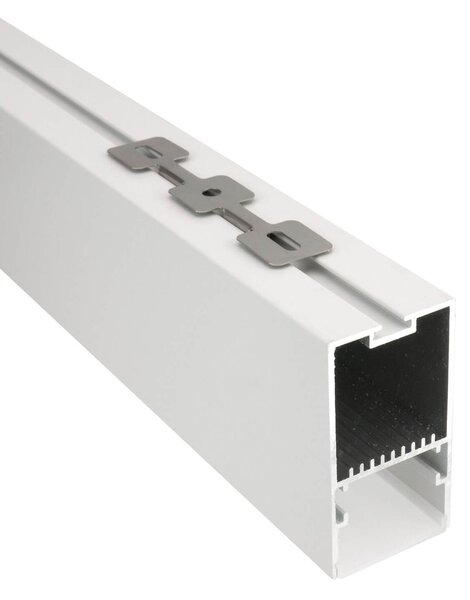 Plafoniera Lineare Bianca da soffitto in Alluminio per Striscia LED 1 e 2 metri Variante Lunghezza 2 Metri