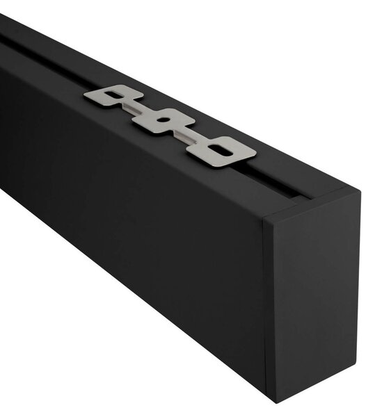 Plafoniera Lineare Nera da soffitto in Alluminio per Striscia LED 1 e 2 metri Variante Lunghezza 2 Metri