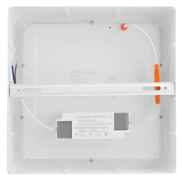 Plafoniera LED Quadrata 20W 2.000lm 225x225mm Osram LED Dimmerabile