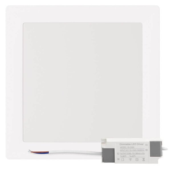 Plafoniera LED Quadrata 20W 2.000lm 225x225mm Osram LED Dimmerabile