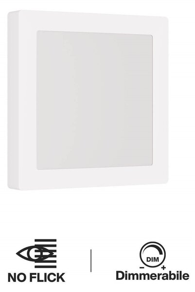 Plafoniera LED Quadrata 20W 2.000lm 225x225mm Osram LED Dimmerabile