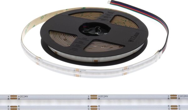 Striscia LED COB RGB 14.5W/m 24VDC IP20 5m Professional Colore RGB
