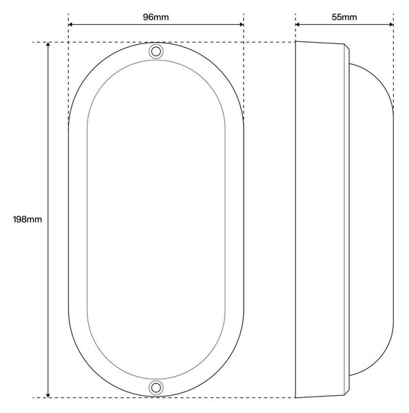 Plafoniera LED da Esterno 15W IP65 Ovale CCT - Bianco Variabile