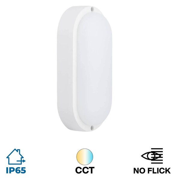 Plafoniera LED da Esterno 15W IP65 Ovale CCT - Bianco Variabile