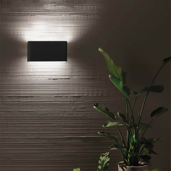 Applique LED 12W Bidirezione IP65 CCT Bianco Variabile - Nera Colore Bianco Variabile CCT