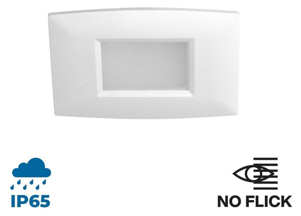 Segnapasso LED per scatola 503 2W IP65 Luce Simmetrica - No Flickering Colore Bianco Naturale 4.200K