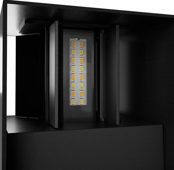 Applique LED Cubo 12W Bidirezionale Nera IP65 CCT OSRAM Chip LED Colore Nero