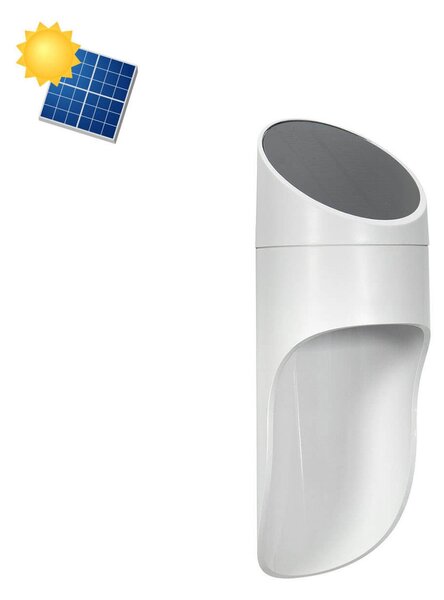 Applique LED Solare Bianca con Sensore Crepuscolare e Movimento Colore Bianco Naturale 4.200K
