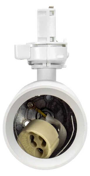 Faro GU10 per binario Trifase in alluminio Bianco