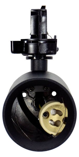 Faro GU10 per binario Trifase in alluminio Nero