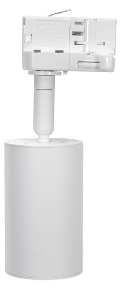Faro GU10 per binario Trifase in alluminio Bianco