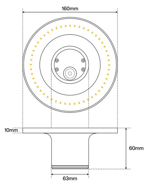 Applique LED IP65 Luce Indiretta 12W Tonda Bianca Colore Bianco Naturale 4.200K