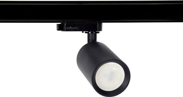 Faro GU10 per binario Trifase in alluminio Nero