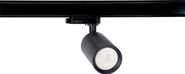 Faro GU10 per binario Trifase in alluminio Nero