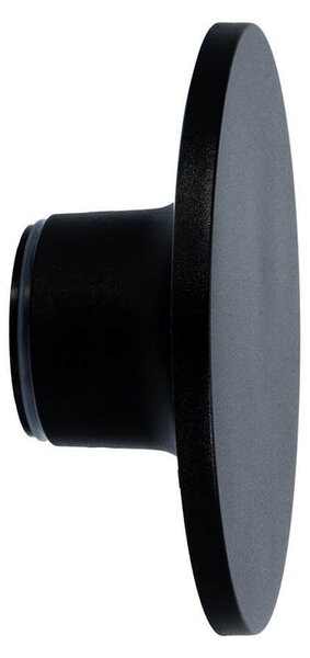 Applique LED IP65 Luce Indiretta 12W Tonda Nera Colore Bianco Naturale 4.200K