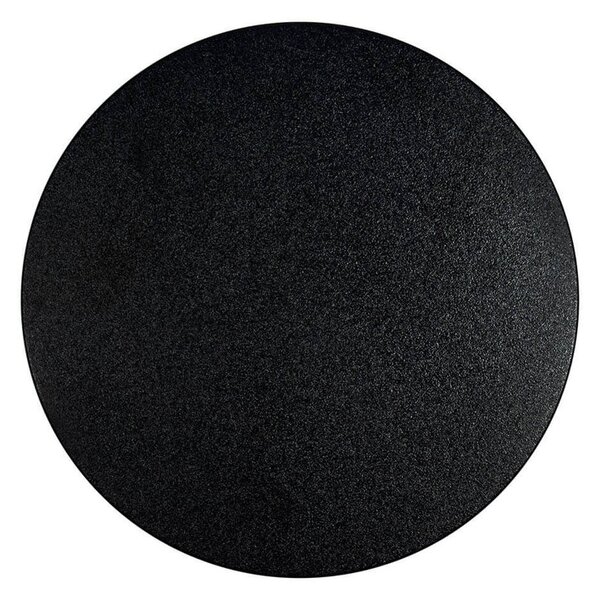 Applique LED IP65 Luce Indiretta 12W Tonda Nera Colore Bianco Naturale 4.200K