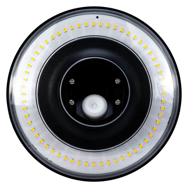 Applique LED IP65 Luce Indiretta 12W Tonda Nera Colore Bianco Naturale 4.200K