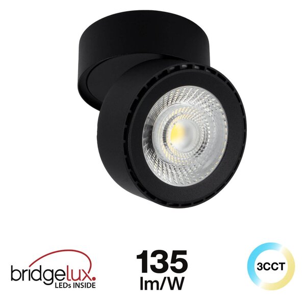 Applique LED 36W da Parete e Soffitto Orientabile Nero 60° CCT 135lm/W