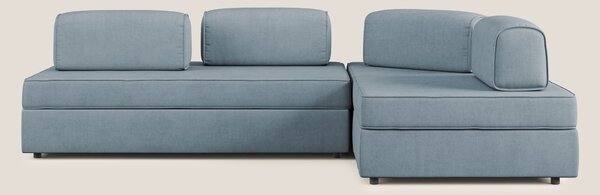 Liberty divano angolare con pouf estraibile e schienali movibili in te