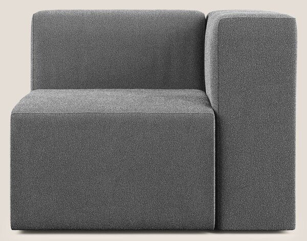 Nettuno modulo angolo/laterale in morbido tessuto bouclè T07 antracite