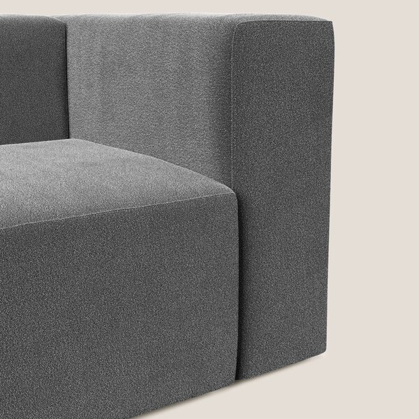 Nettuno modulo angolo/laterale in morbido tessuto bouclè T07 antracite