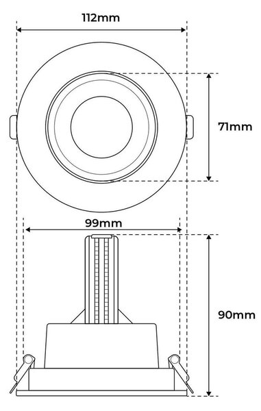 Faro LED da Incasso 15W Orientabile foro Ø100mm con driver Philips Colore Bianco Naturale 4.000K