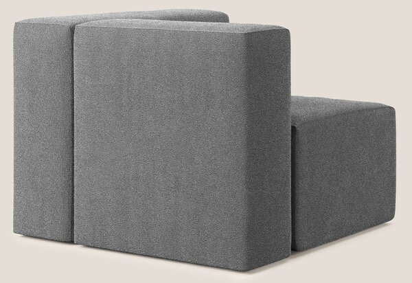 Nettuno modulo angolo/laterale in morbido tessuto bouclè T07 antracite